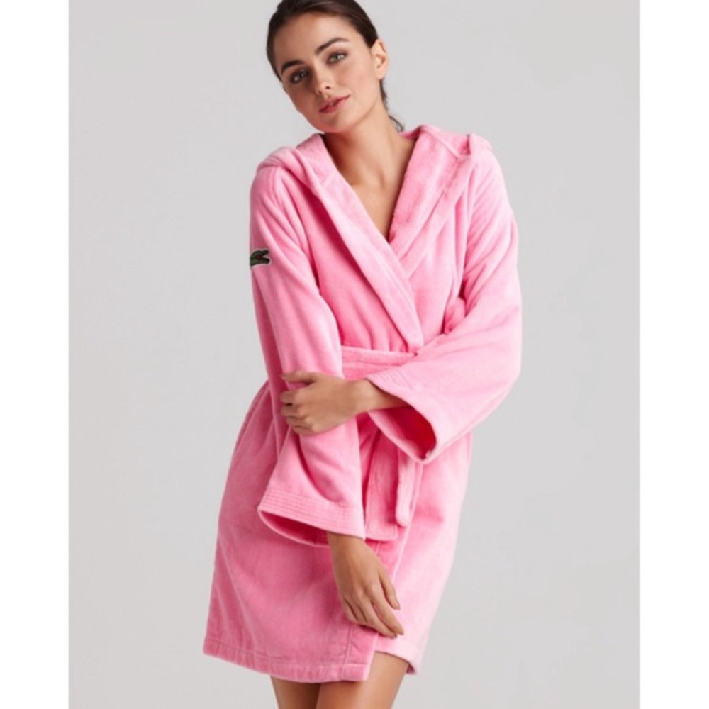 Plush Lacoste Pink Bathrobe